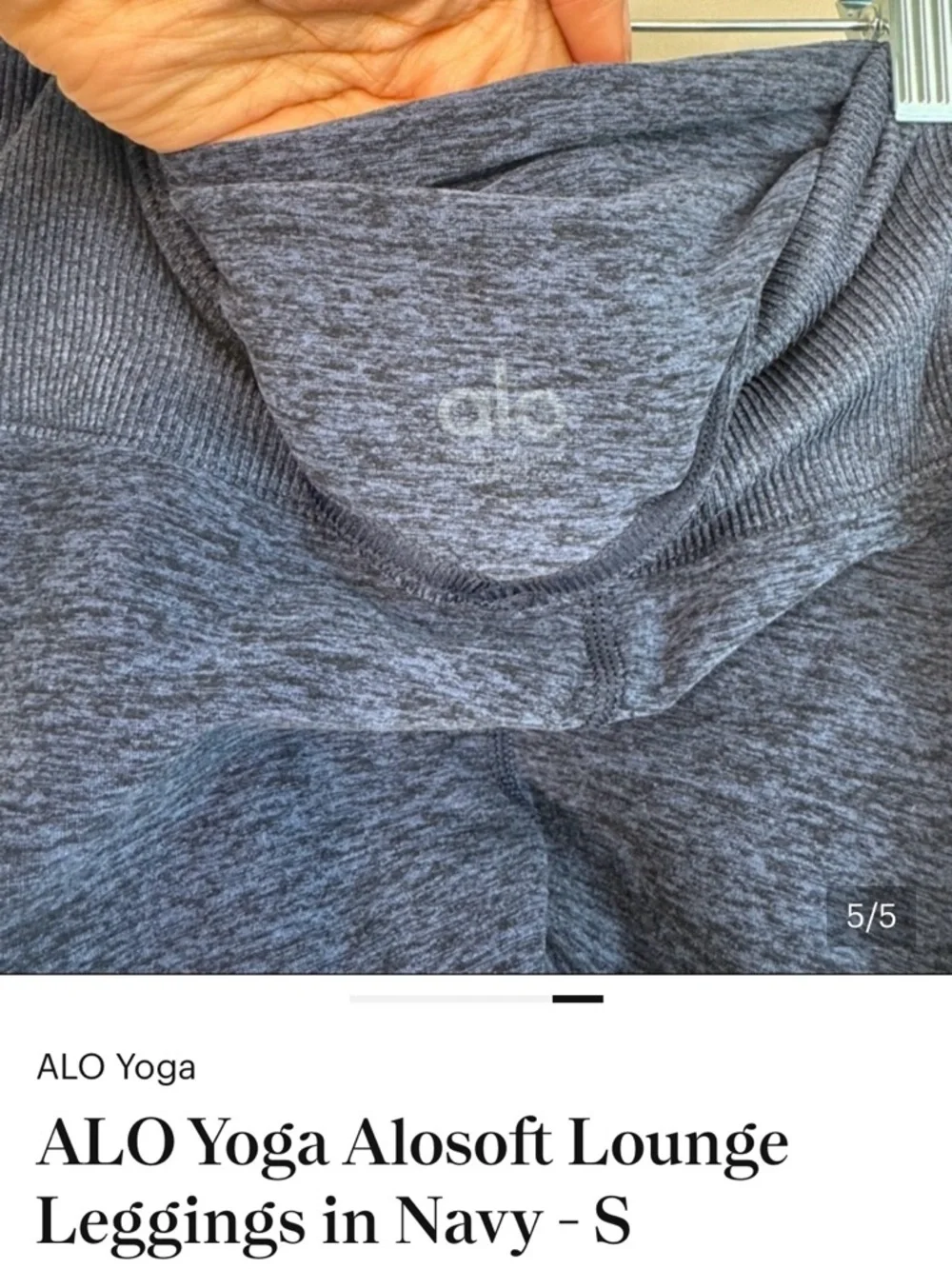 Alo Soft Alo Yoga Soft Lounge Leggings Yoga Navy Heather High-Waist Leggings